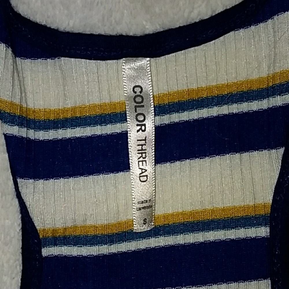 Color Thread Striped Dress - Picture 4 of 4